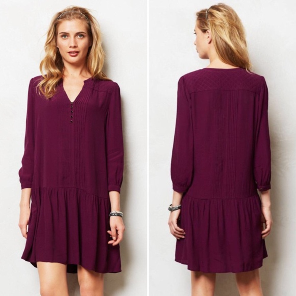 Anthropologie Maeve Plum Dress